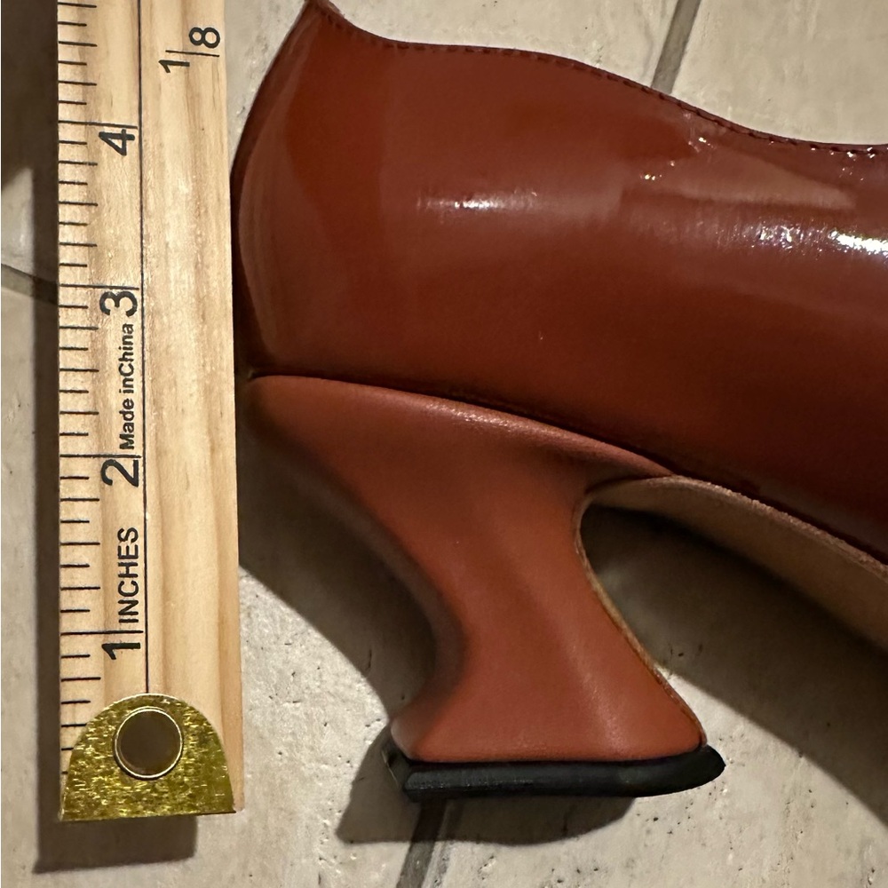 *SOLD* EUC John Fluevog Classy Triple Strap Mary Jane Heels Red Brown Size 8/8.5 - Picture 9 of 9